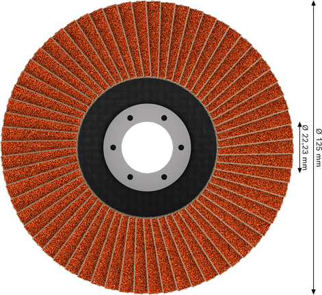 Lamelový kotouč Bosch EXPERT X782, zkosený, 125 mm, zrnitost 40.